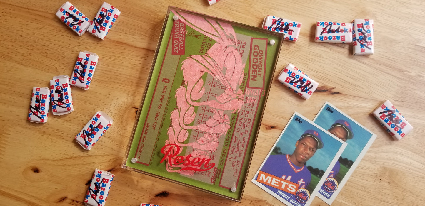 Baseball card art by Matthew Rosen - Dwight Gooden 1985 Topps Jumbo