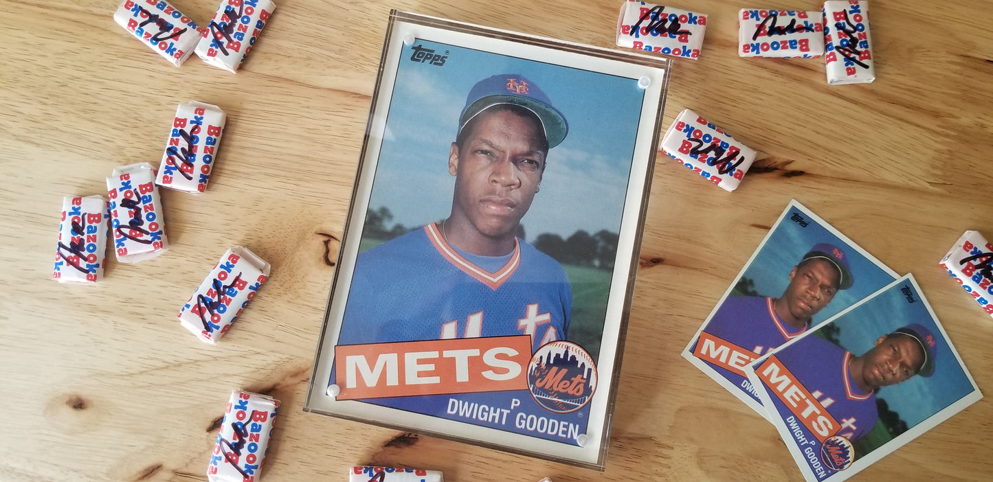 Baseball card art by Matthew Rosen - Dwight Gooden 1985 Topps Jumbo