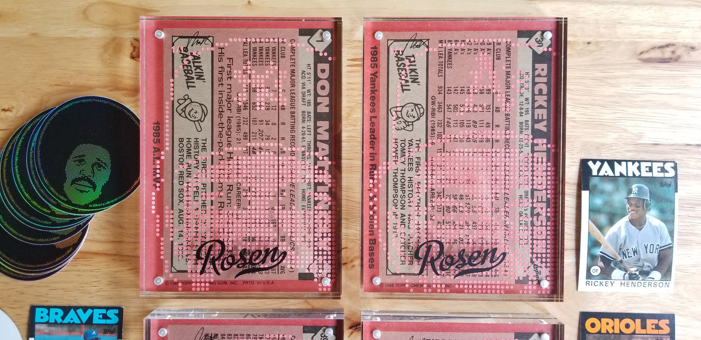 Jumbotron baseball card art by Matthew Lee Rosen & Peter Chen