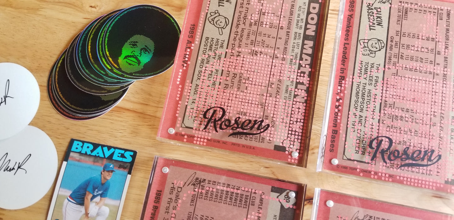 Jumbotron baseball card art by Matthew Lee Rosen & Peter Chen