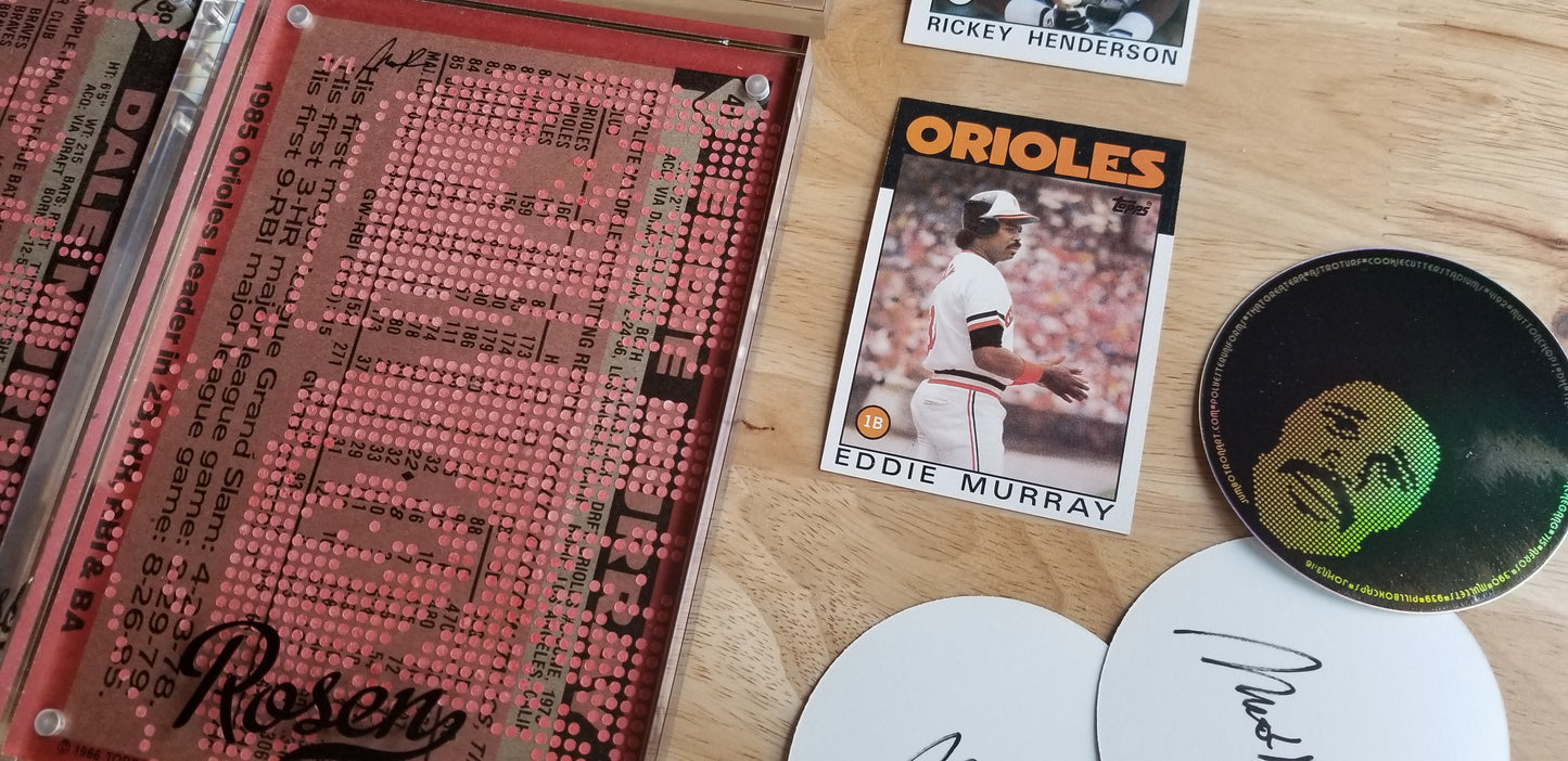 Jumbotron baseball card art by Matthew Lee Rosen & Peter Chen