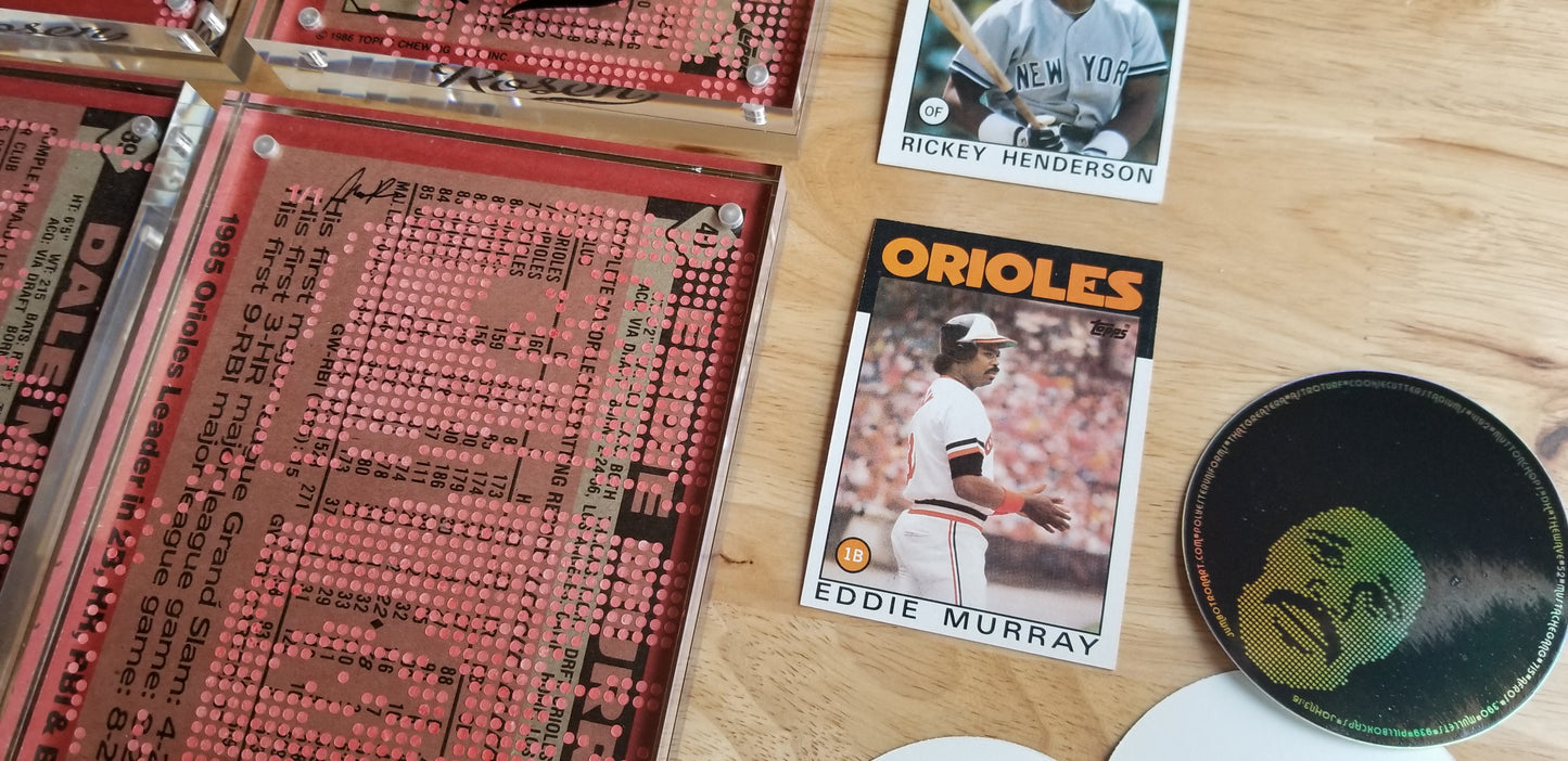 Jumbotron baseball card art by Matthew Rosen & Peter Chen
