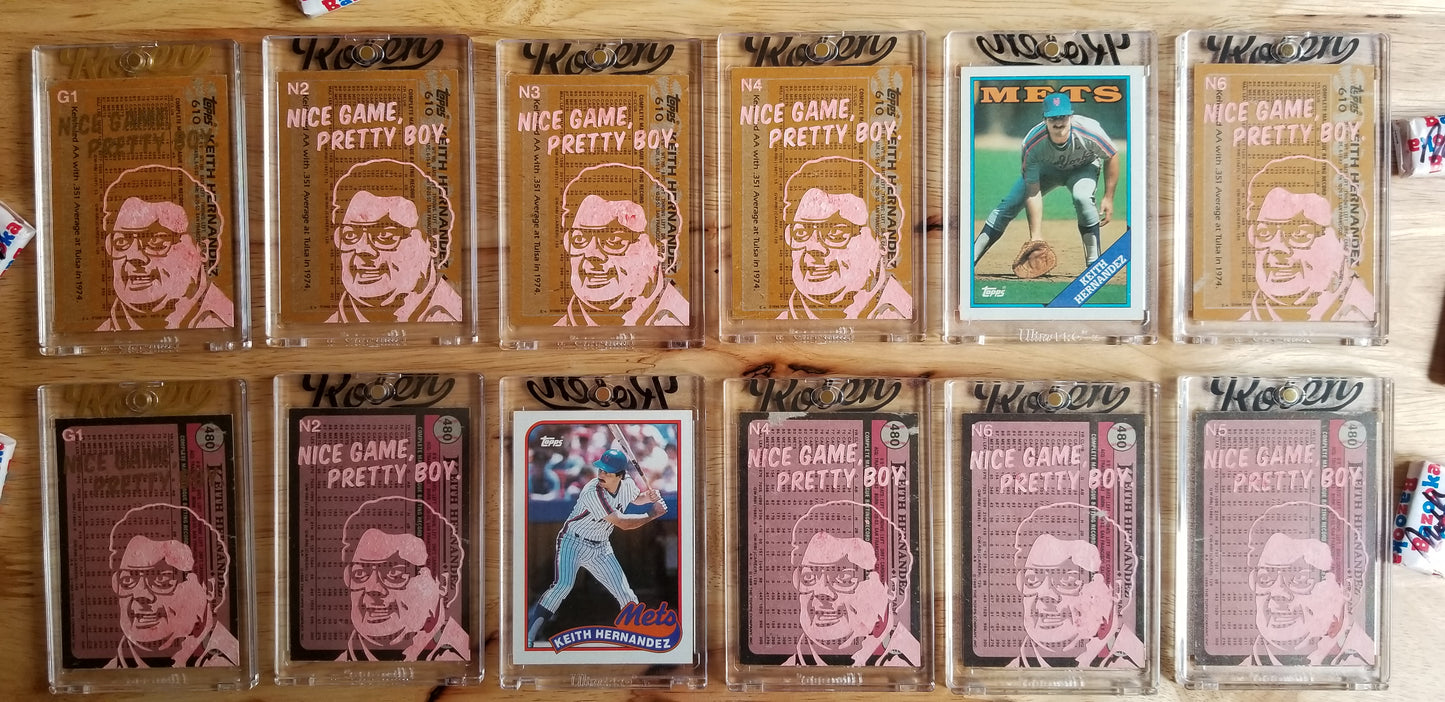 Baseball card art by Matthew Lee Rosen (aka Matthew Rosen) - Keith Hernandez Seinfeld