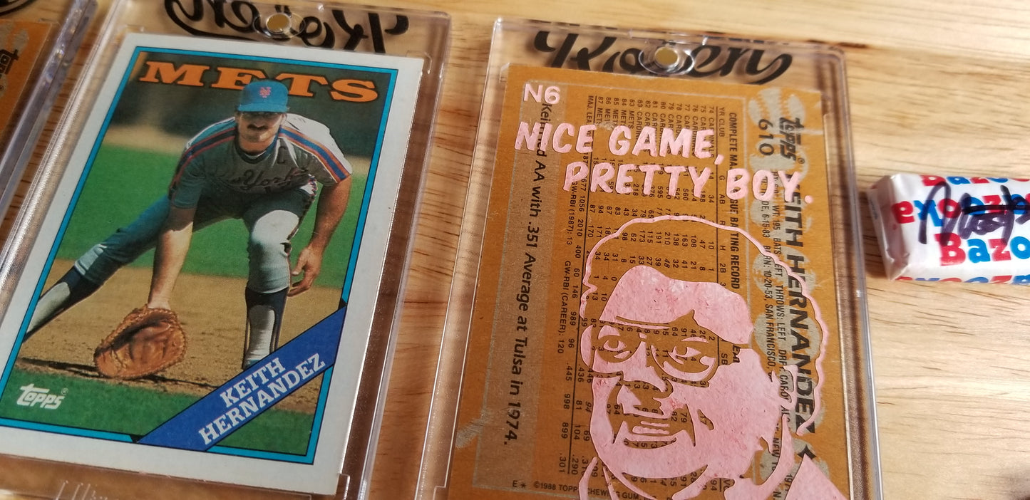 Baseball card art by Matthew Lee Rosen (aka Matthew Rosen) - Keith Hernandez Seinfeld