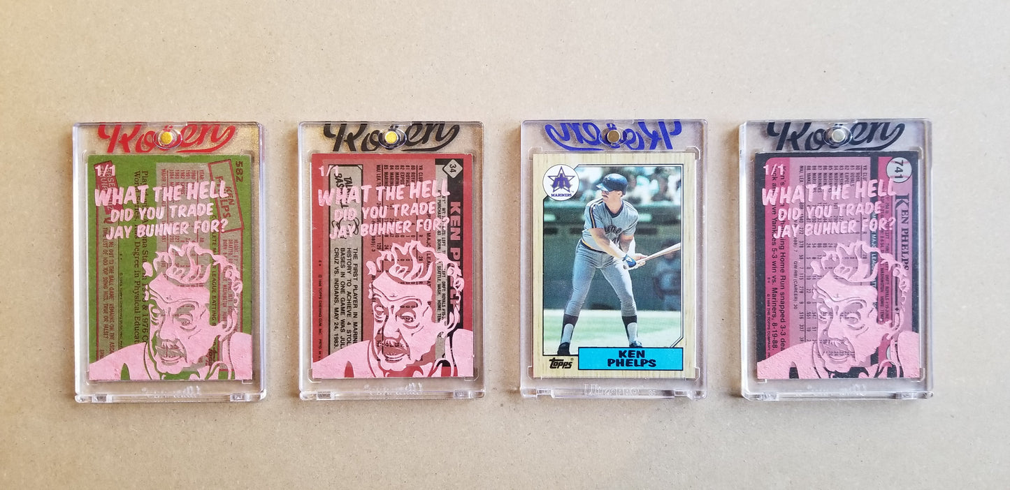 Baseball card art by Matthew Lee Rosen (aka Matthew Rosen) - Gum Stick Collector Cards - Ken Phelps (Seinfeld)