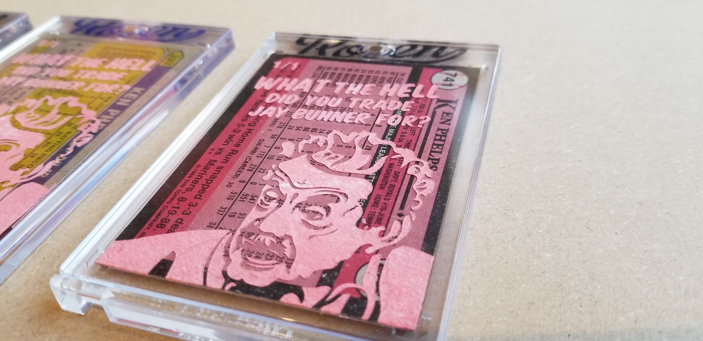 Baseball card art by Matthew Lee Rosen (aka Matthew Rosen) - Gum Stick Collector Cards - Ken Phelps (Seinfeld)