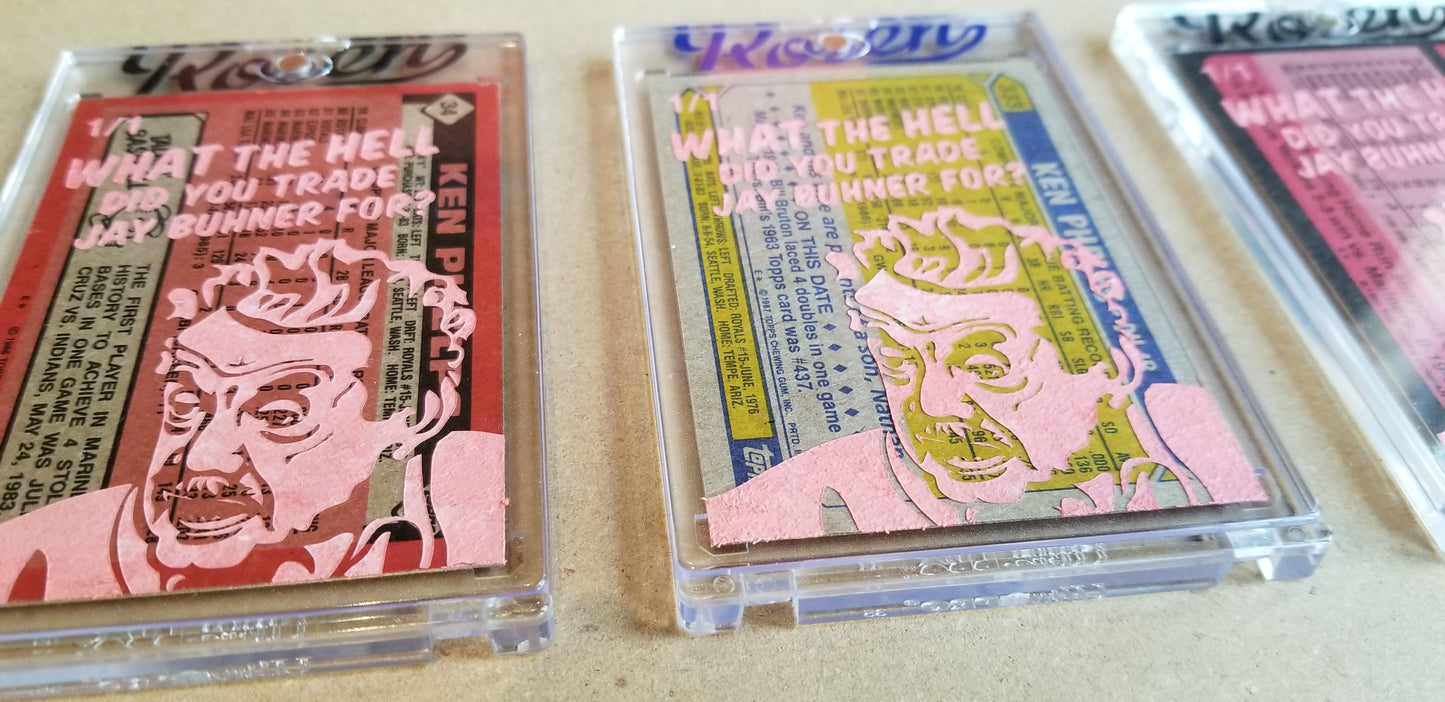 Baseball card art by Matthew Lee Rosen (aka Matthew Rosen) - Gum Stick Collector Cards - Ken Phelps (Seinfeld)