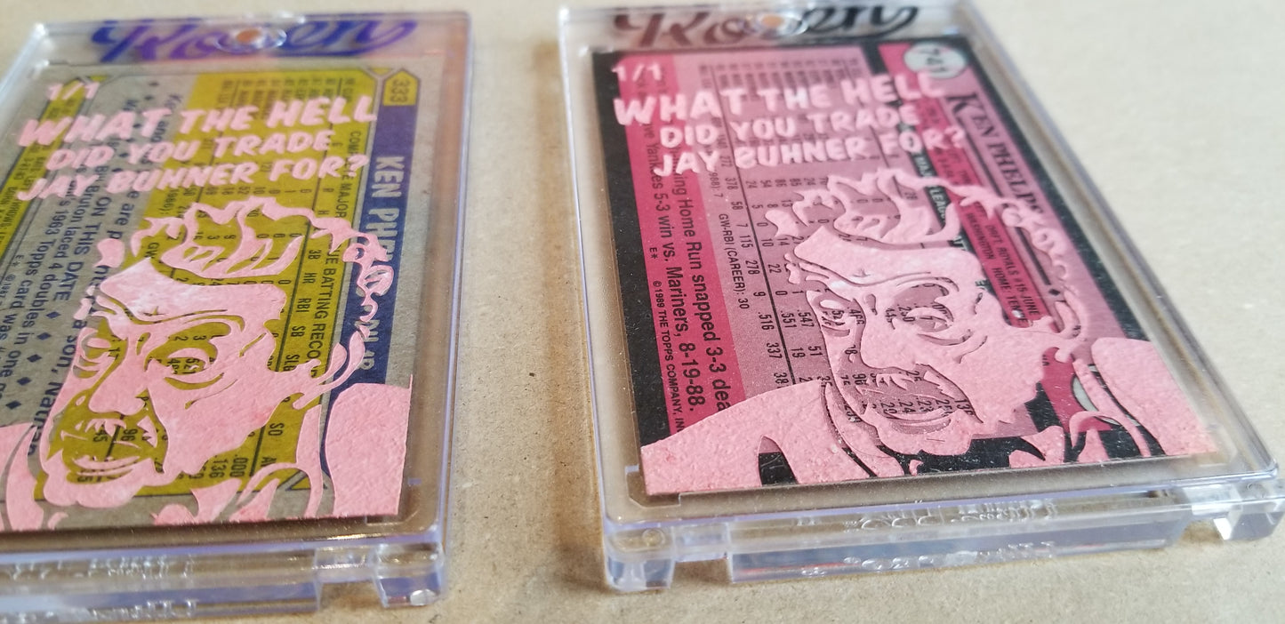 Baseball card art by Matthew Lee Rosen (aka Matthew Rosen) - Gum Stick Collector Cards - Ken Phelps (Seinfeld)