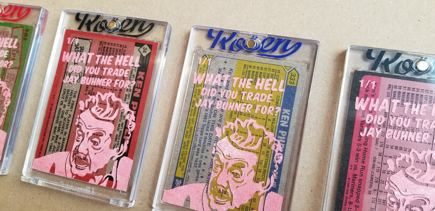 Baseball card art by Matthew Lee Rosen (aka Matthew Rosen) - Gum Stick Collector Cards - Ken Phelps (Seinfeld)