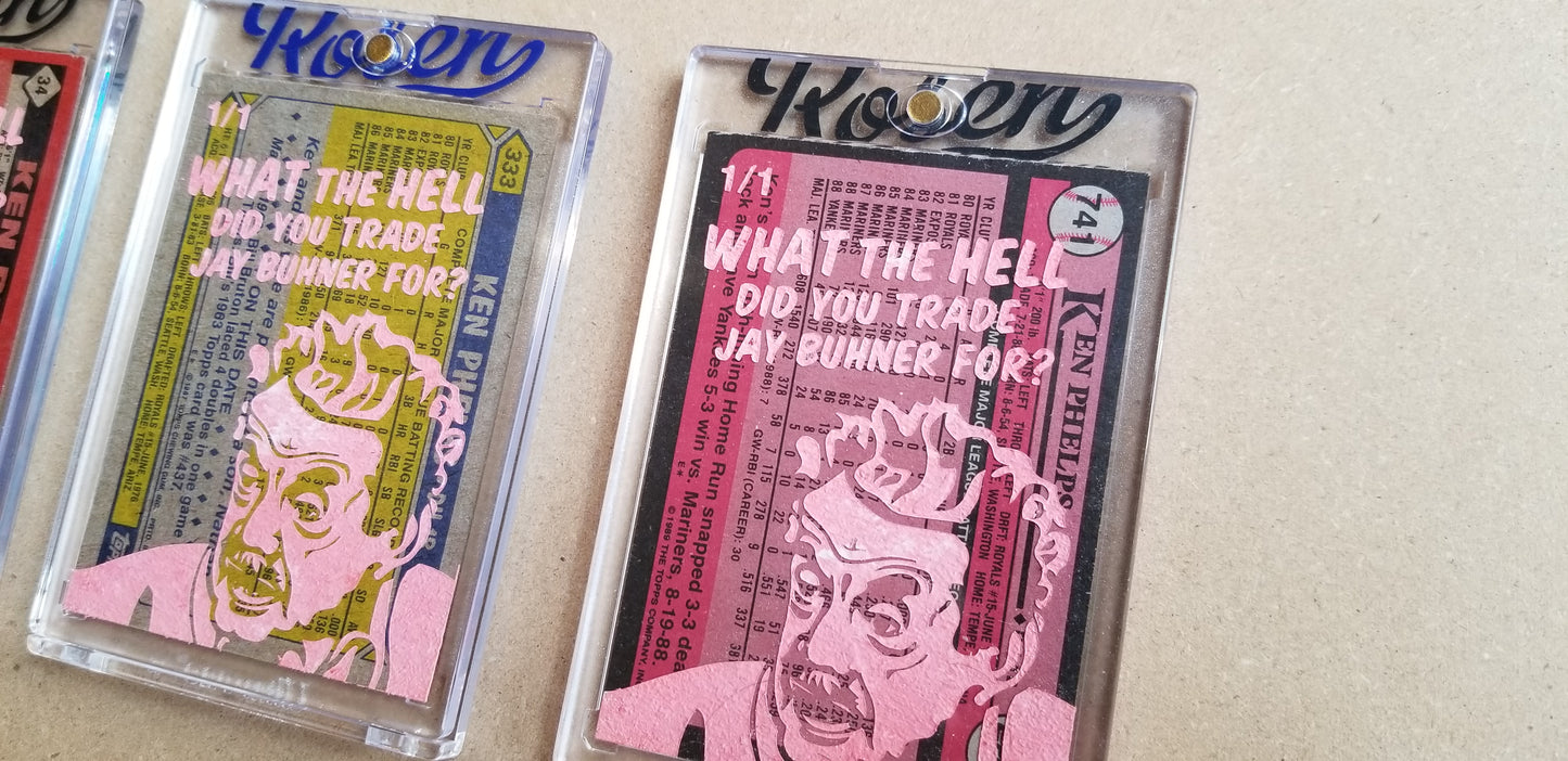 Baseball card art by Matthew Lee Rosen (aka Matthew Rosen) - Gum Stick Collector Cards - Ken Phelps (Seinfeld)