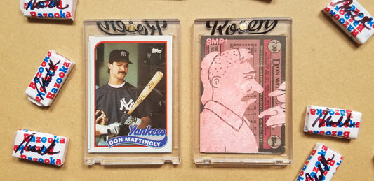 Baseball card art by Matthew Lee Rosen (aka Matthew Rosen) - Mattingly Simpsons