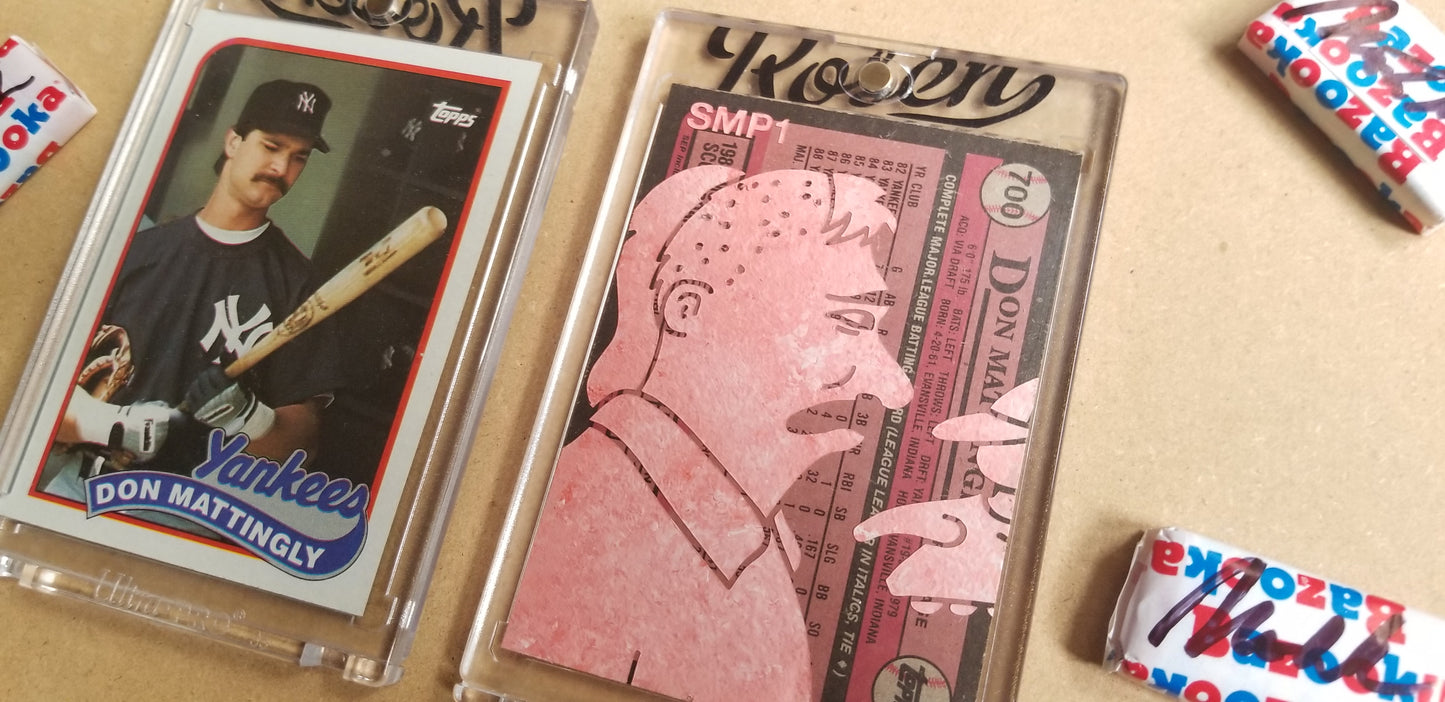 Baseball card art by Matthew Lee Rosen (aka Matthew Rosen) - Mattingly Simpsons