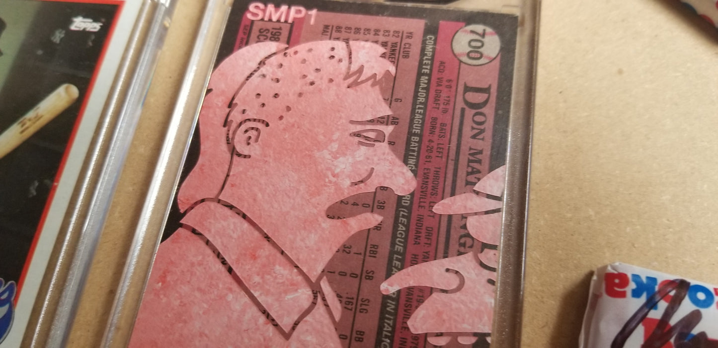 Baseball card art by Matthew Lee Rosen (aka Matthew Rosen) - Mattingly Simpsons