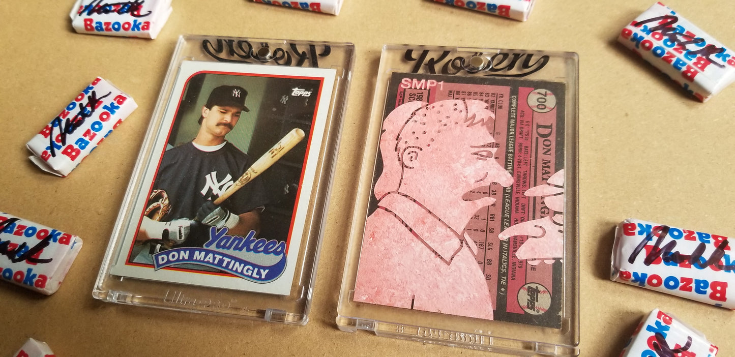 Baseball card art by Matthew Lee Rosen (aka Matthew Rosen) - Mattingly Simpsons