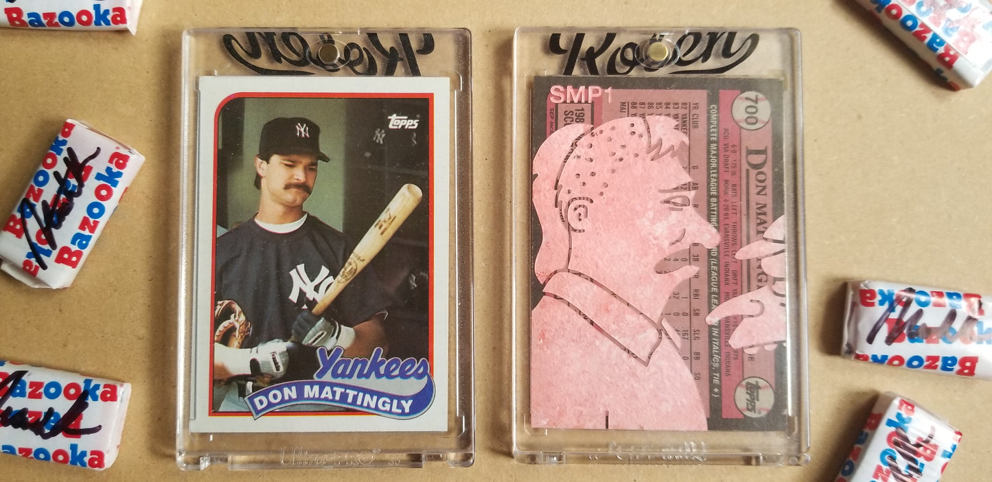 Baseball card art by Matthew Lee Rosen (aka Matthew Rosen) - Mattingly Simpsons