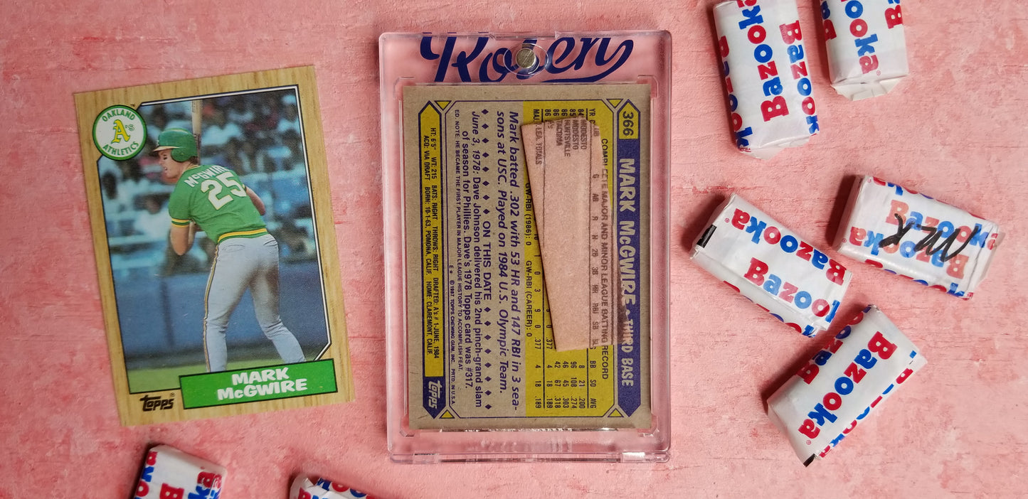 Baseball card art by Matthew Lee Rosen - 1987 Topps Mark McGwire