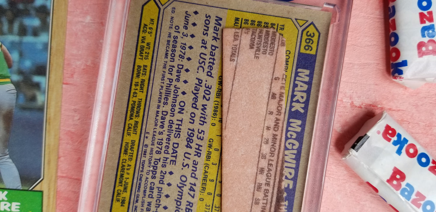 Baseball card art by Matthew Rosen - 1987 Topps Mark McGwire