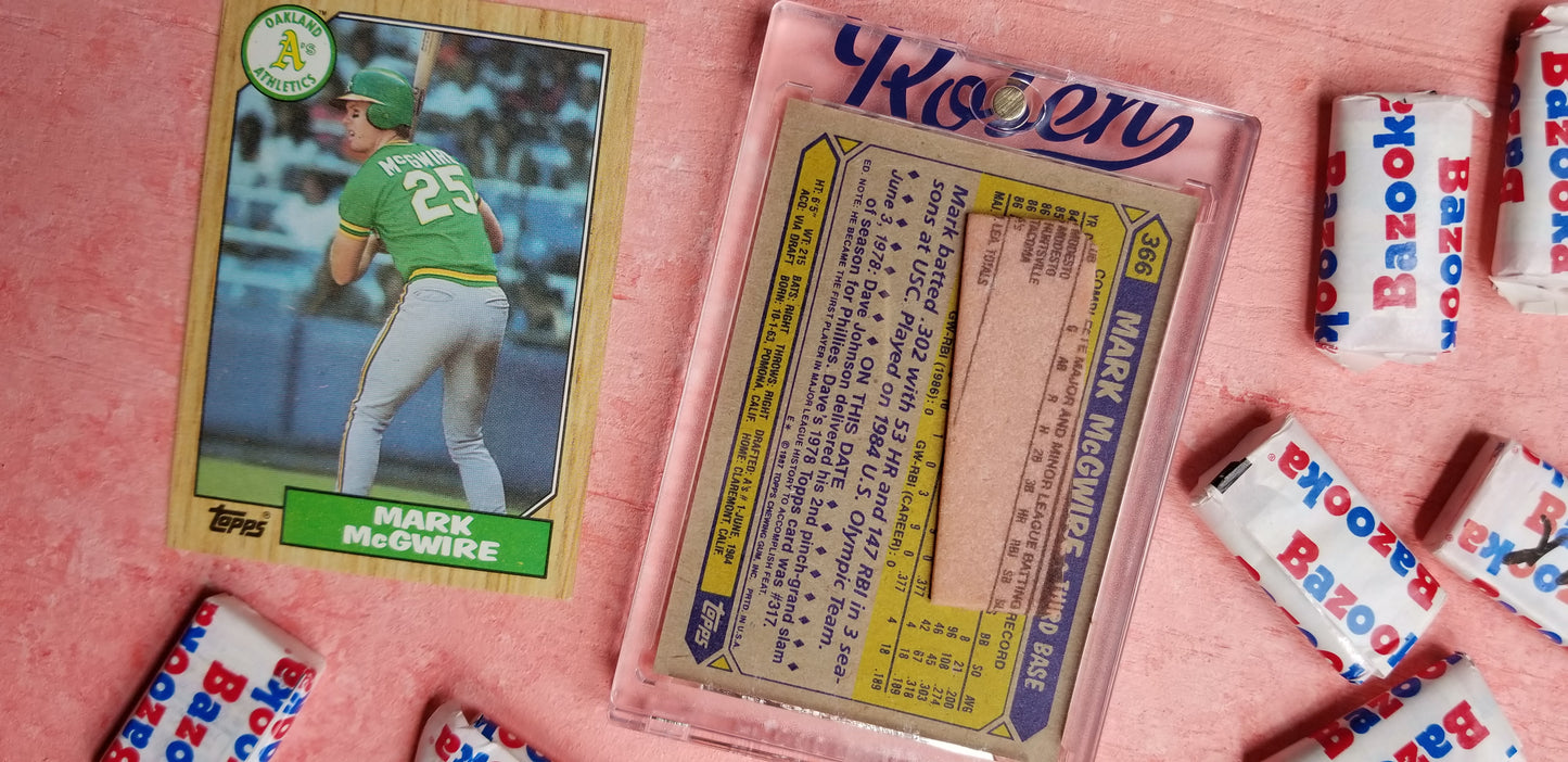 Baseball card art by Matt Rosen - 1987 Topps Mark McGwire