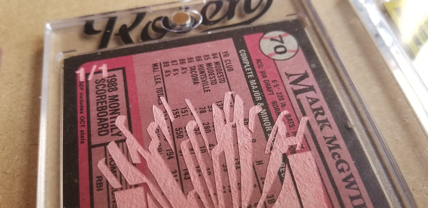 Baseball card art by Matthew Lee Rosen (aka Matthew Rosen) - Gum Stick Collector Cards - Mark McGwire (Big Mac)