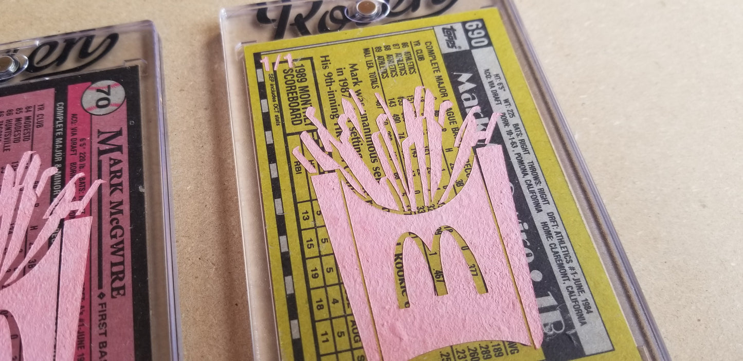 Baseball card art by Matthew Lee Rosen (aka Matthew Rosen) - Gum Stick Collector Cards - Mark McGwire (Big Mac)