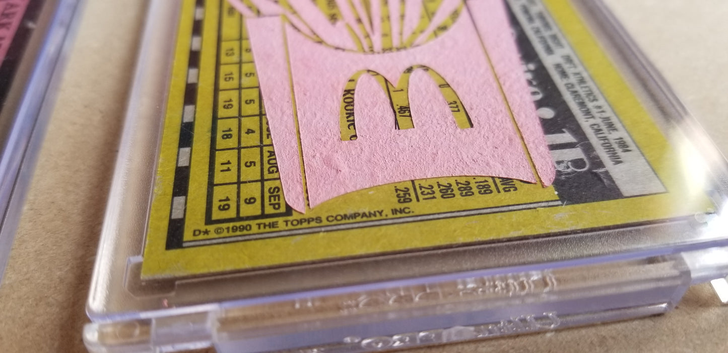Baseball card art by Matthew Lee Rosen (aka Matthew Rosen) - Gum Stick Collector Cards - Mark McGwire (Big Mac)