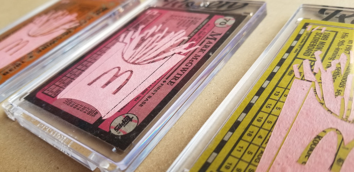 Baseball card art by Matthew Lee Rosen (aka Matthew Rosen) - Gum Stick Collector Cards - Mark McGwire (Big Mac)
