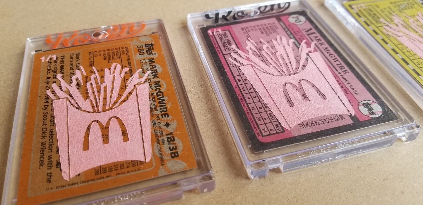 Baseball card art by Matthew Lee Rosen (aka Matthew Rosen) - Gum Stick Collector Cards - Mark McGwire (Big Mac)
