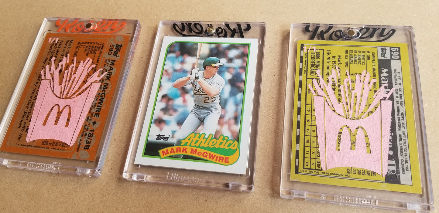 Baseball card art by Matthew Lee Rosen (aka Matthew Rosen) - Gum Stick Collector Cards - Mark McGwire (Big Mac)