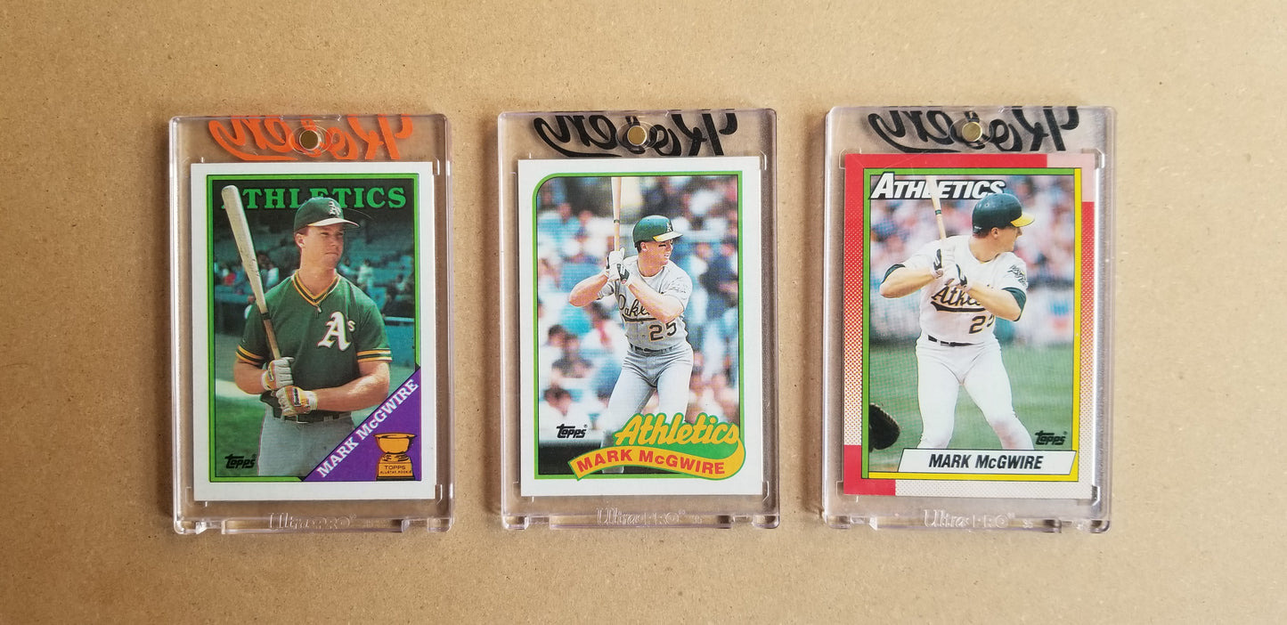 Baseball card art by Matthew Lee Rosen (aka Matthew Rosen) - Gum Stick Collector Cards - Mark McGwire (Big Mac)
