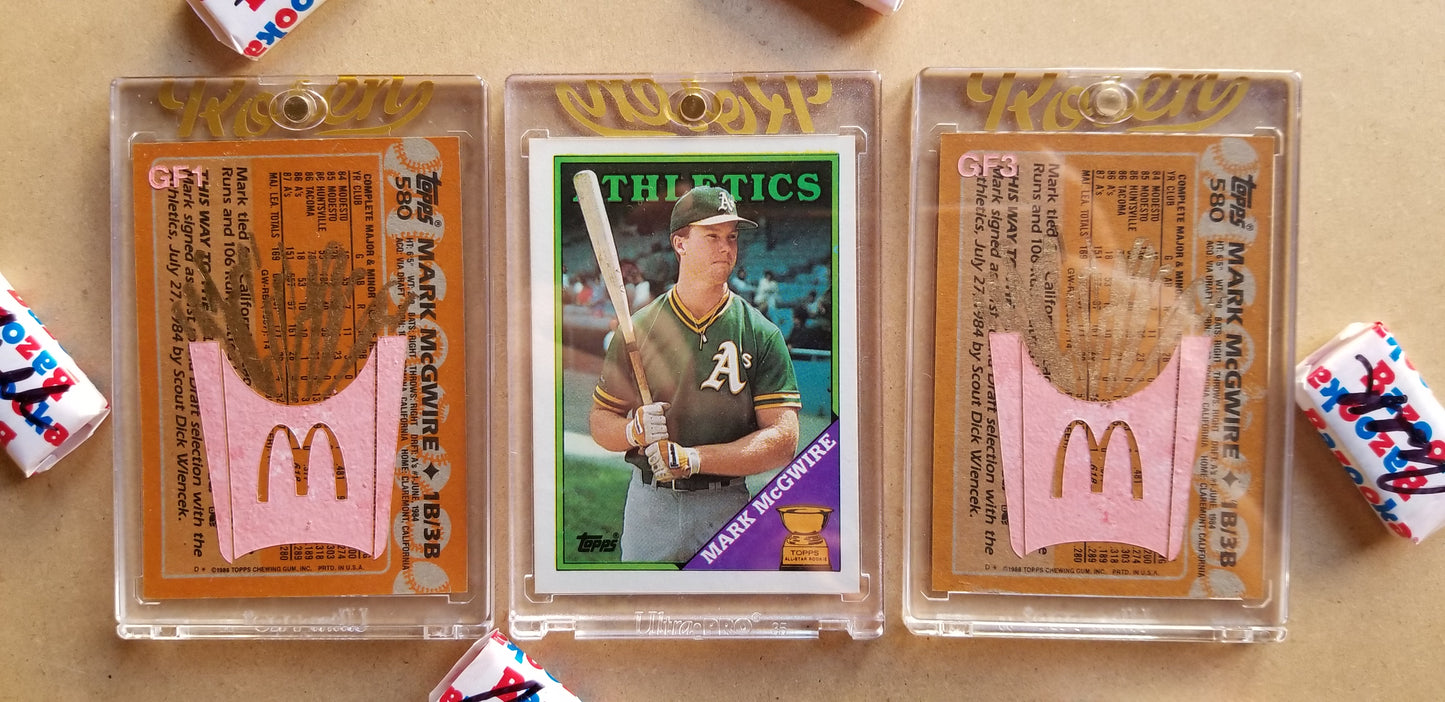 Baseball card art by Matthew Lee Rosen (aka Matthew Rosen) - Gum Stick Collector Cards - Mark McGwire (Big Mac)