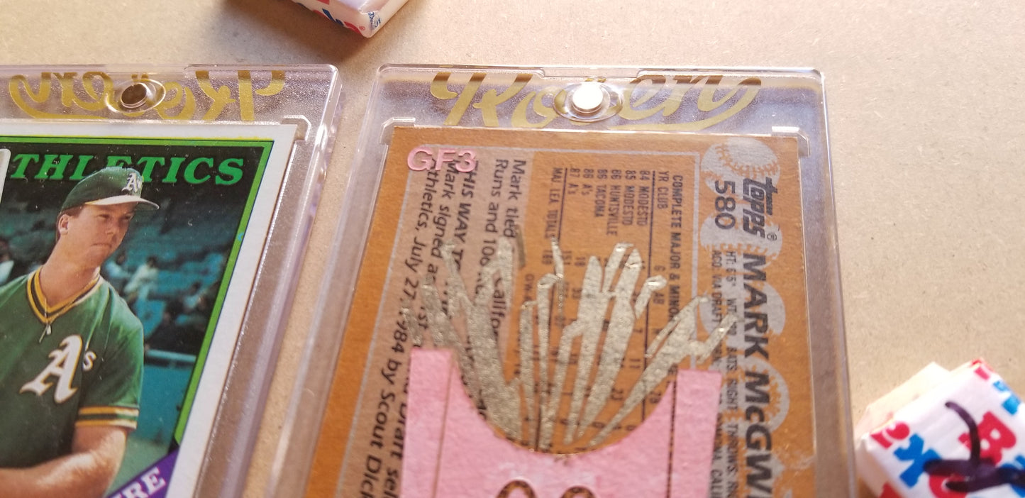 Baseball card art by Matthew Lee Rosen (aka Matthew Rosen) - Gum Stick Collector Cards - Mark McGwire (Big Mac)