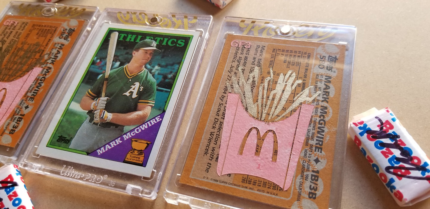 Baseball card art by Matthew Lee Rosen (aka Matthew Rosen) - Gum Stick Collector Cards - Mark McGwire (Big Mac)
