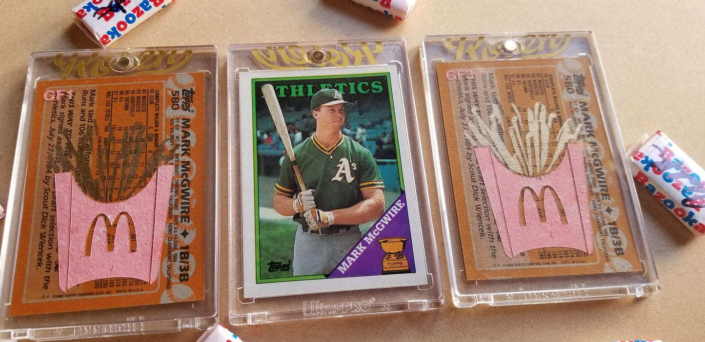 Baseball card art by Matthew Lee Rosen (aka Matthew Rosen) - Gum Stick Collector Cards - Mark McGwire (Big Mac)