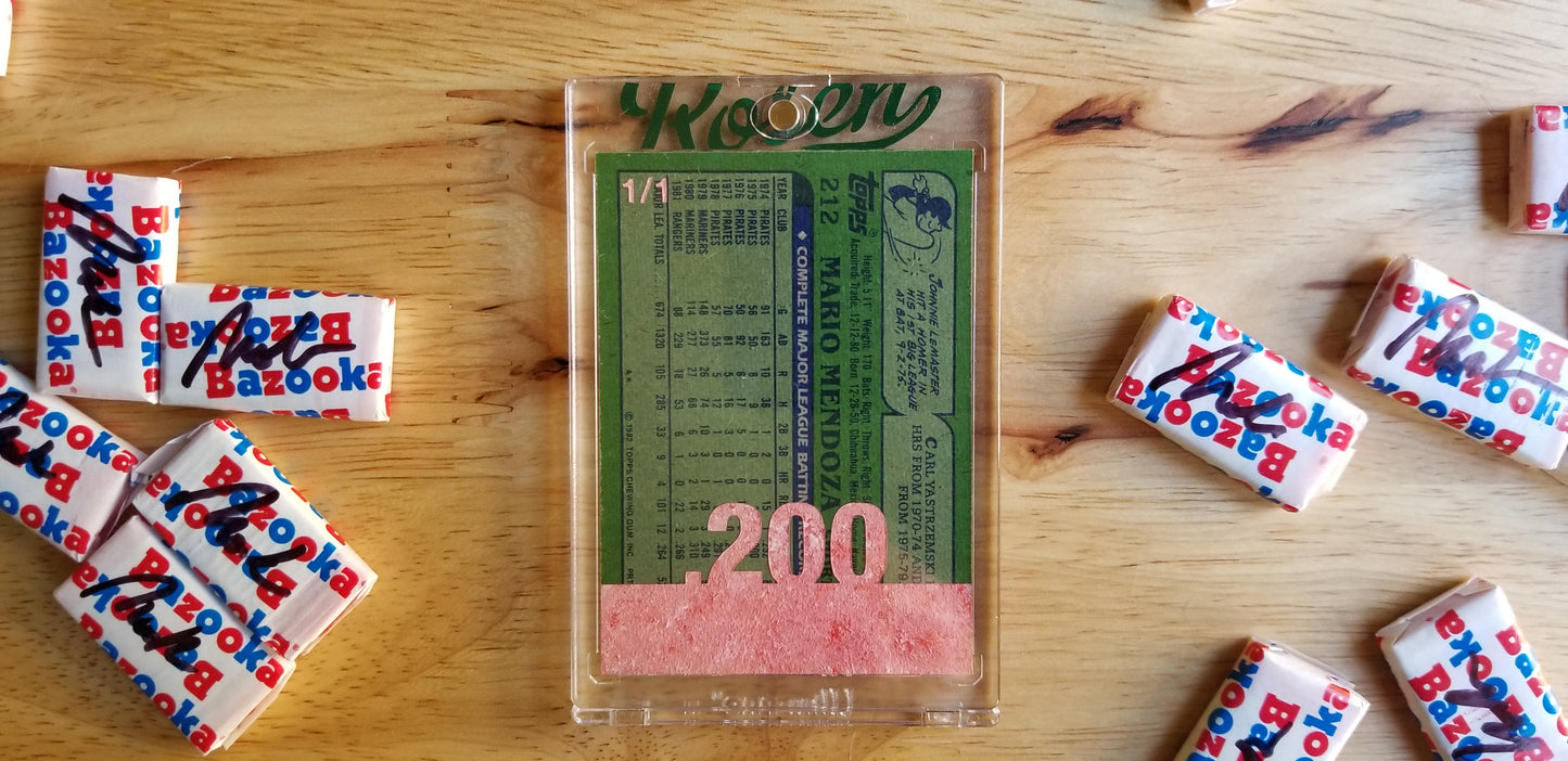 Baseball card art by Matthew Rosen - Mendoza Line