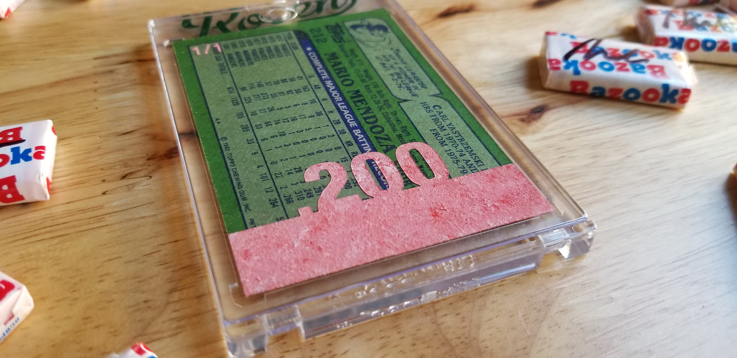 Baseball card art by Matthew Rosen - Mendoza Line