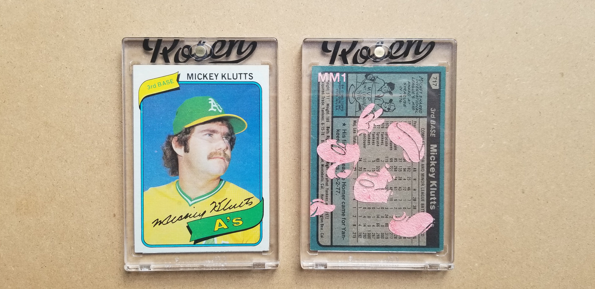 Baseball card art by Matthew Lee Rosen (aka Matthew Rosen) - Mickey Mouse Klutts