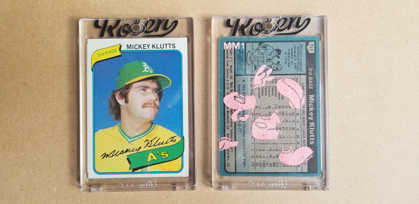 Baseball card art by Matthew Lee Rosen (aka Matthew Rosen) - Mickey Mouse Klutts