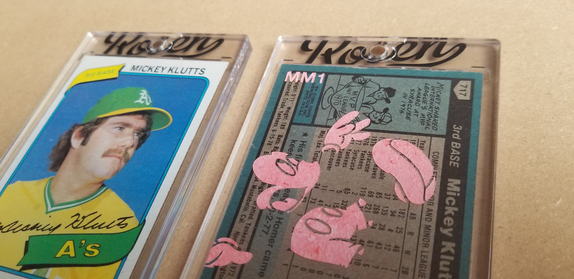 Baseball card art by Matthew Lee Rosen (aka Matthew Rosen) - Mickey Mouse Klutts