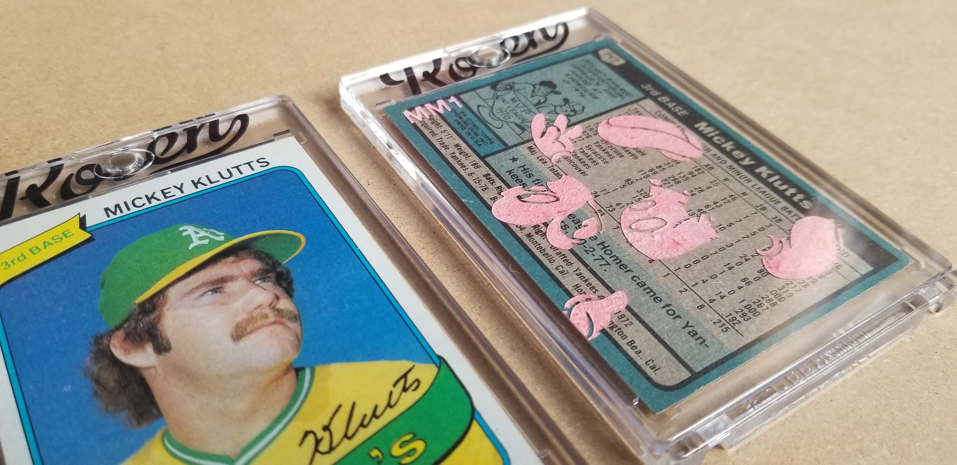 Baseball card art by Matthew Lee Rosen (aka Matthew Rosen) - Mickey Mouse Klutts