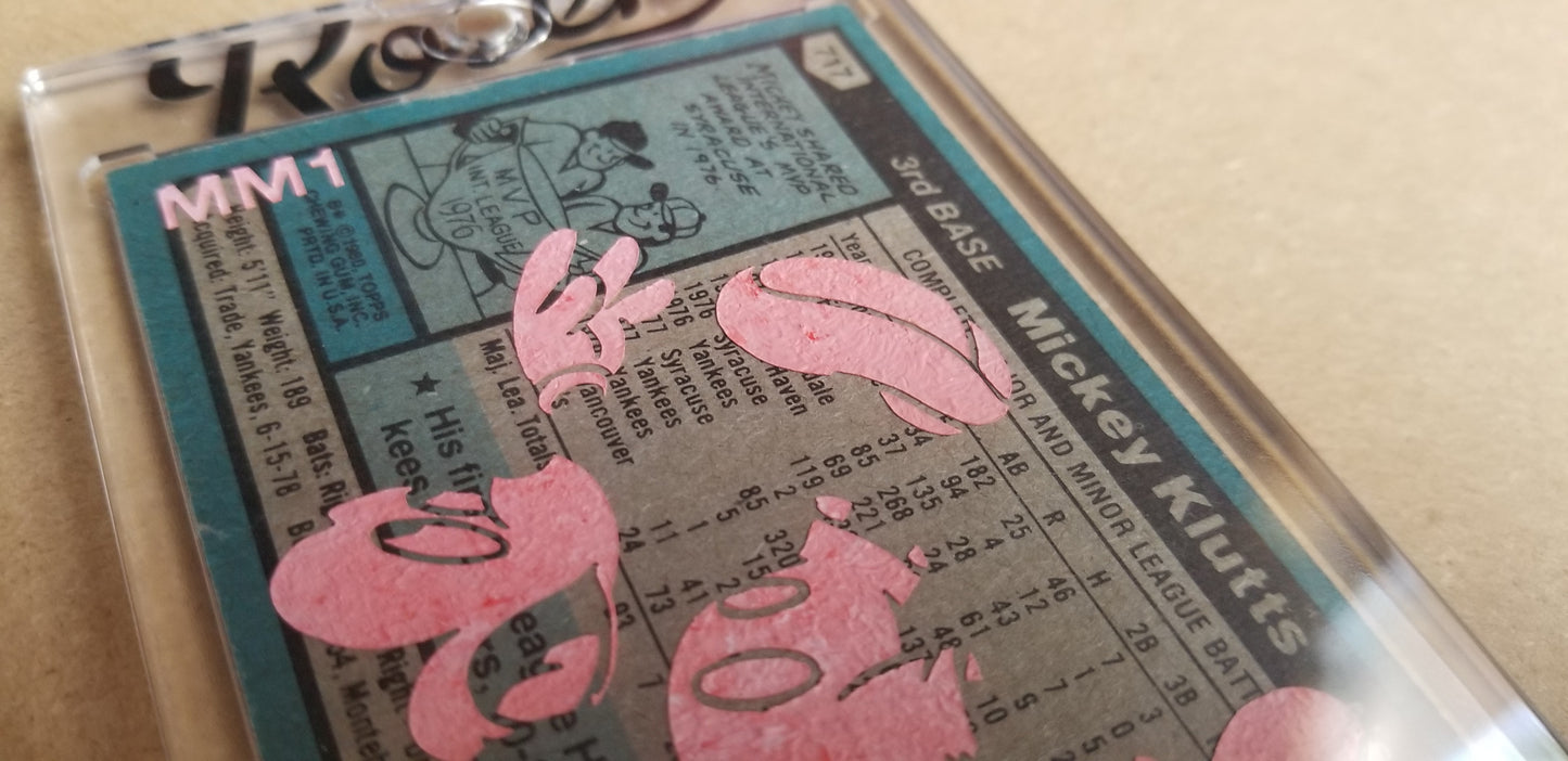Baseball card art by Matthew Lee Rosen (aka Matthew Rosen) - Mickey Mouse Klutts