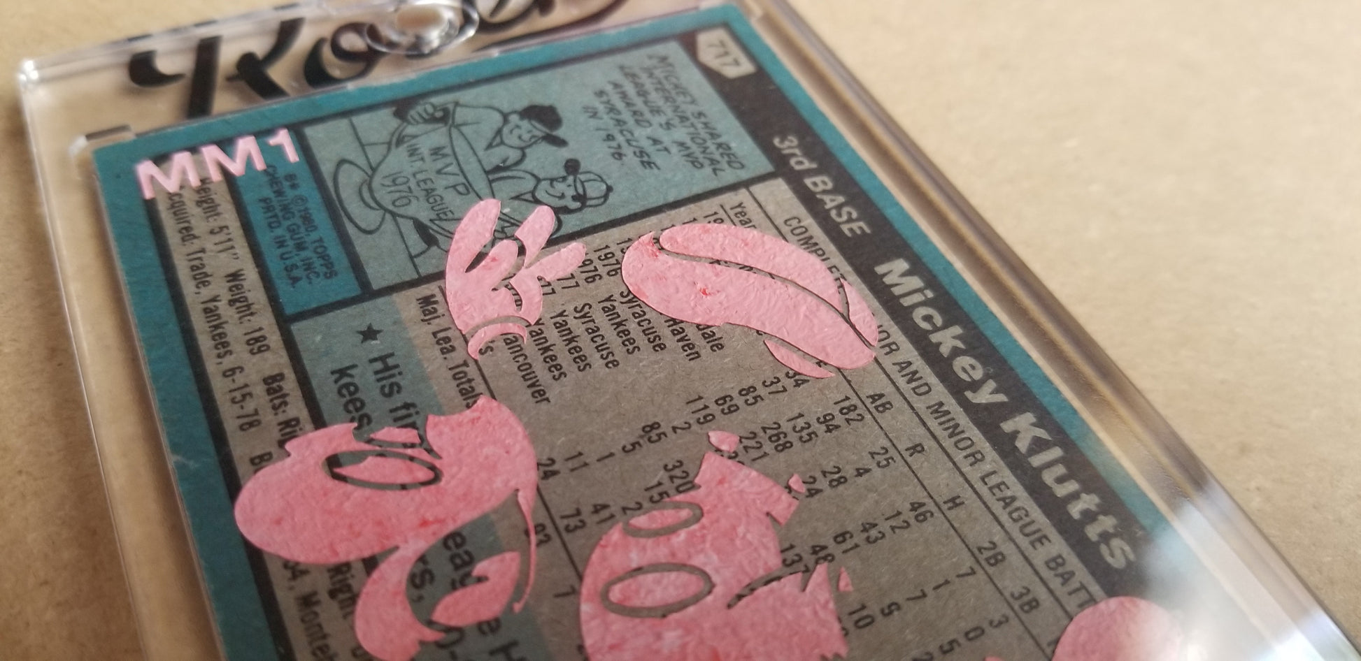 Baseball card art by Matthew Lee Rosen (aka Matthew Rosen) - Mickey Mouse Klutts