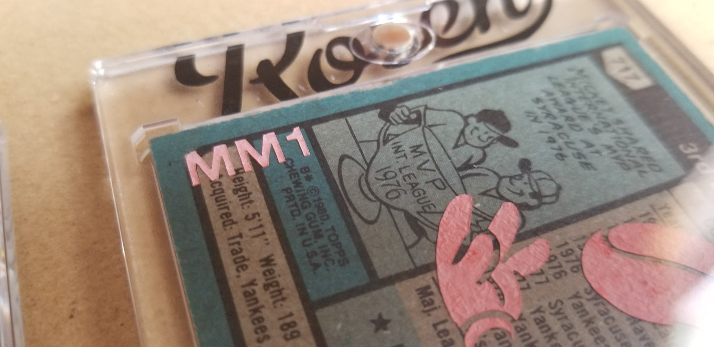 Baseball card art by Matthew Lee Rosen (aka Matthew Rosen) - Mickey Mouse Klutts