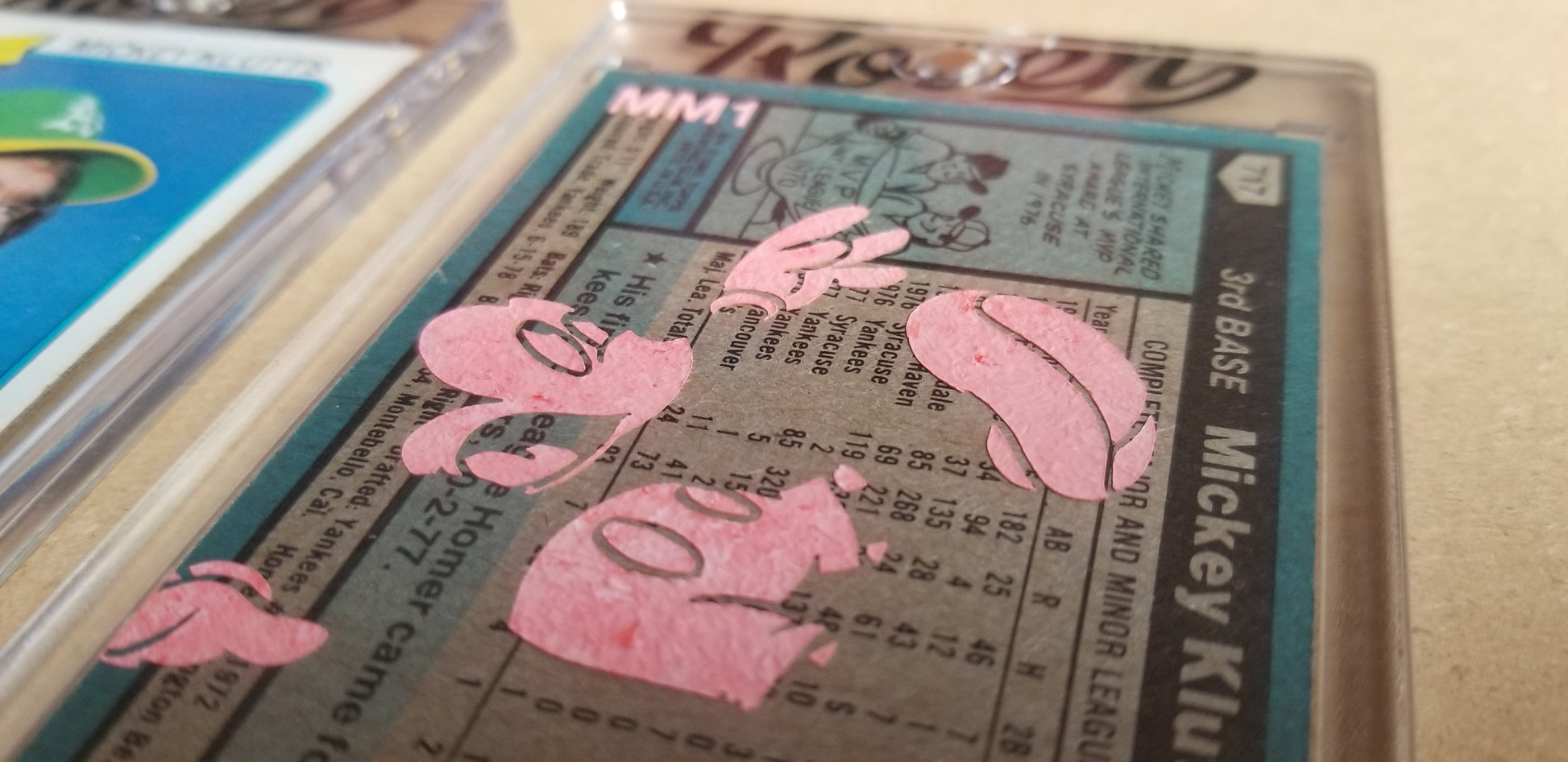 Baseball card art by Matthew Lee Rosen (aka Matthew Rosen) - Mickey Mouse Klutts