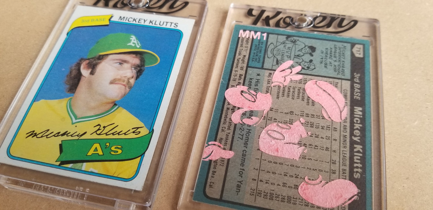 Baseball card art by Matthew Lee Rosen (aka Matthew Rosen) - Mickey Mouse Klutts