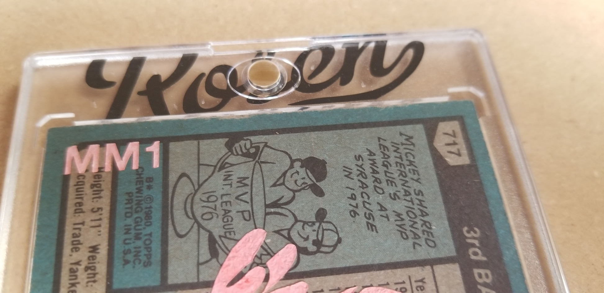 Baseball card art by Matthew Lee Rosen (aka Matthew Rosen) - Mickey Mouse Klutts