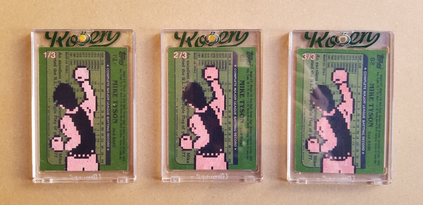 Baseball card art by Matthew Lee Rosen (aka Matthew Rosen) - Gum Stick Collector Cards - Mike Tyson's Punch Out