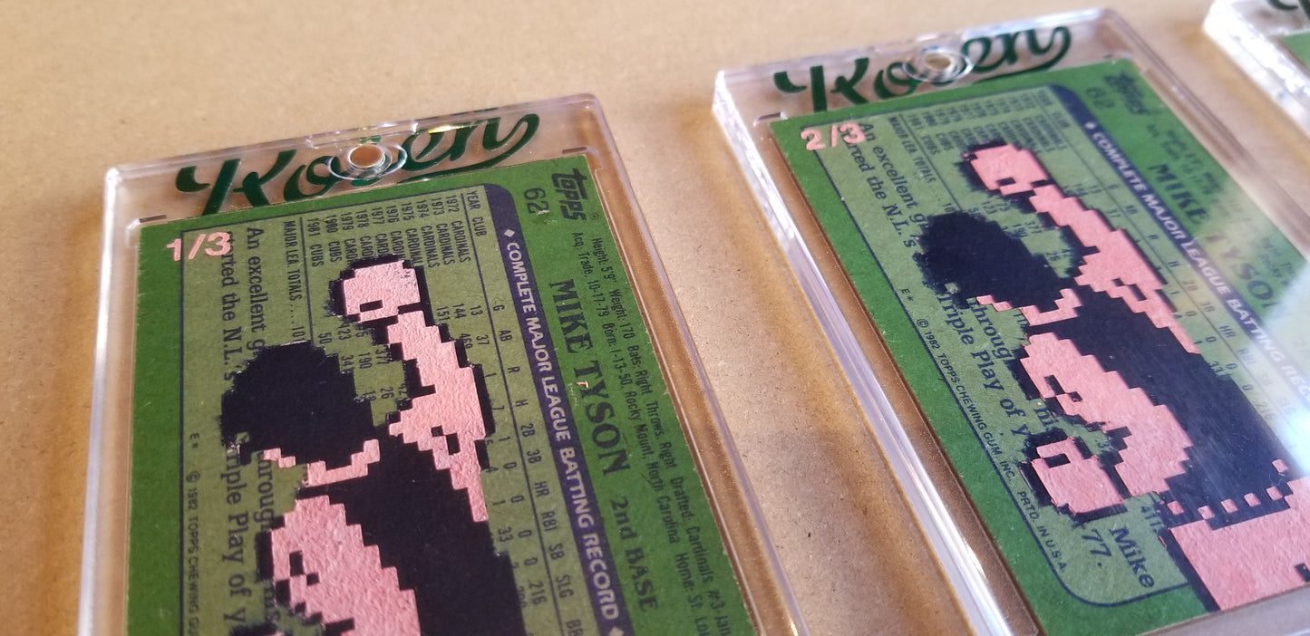 Baseball card art by Matthew Lee Rosen (aka Matthew Rosen) - Gum Stick Collector Cards - Mike Tyson's Punch Out