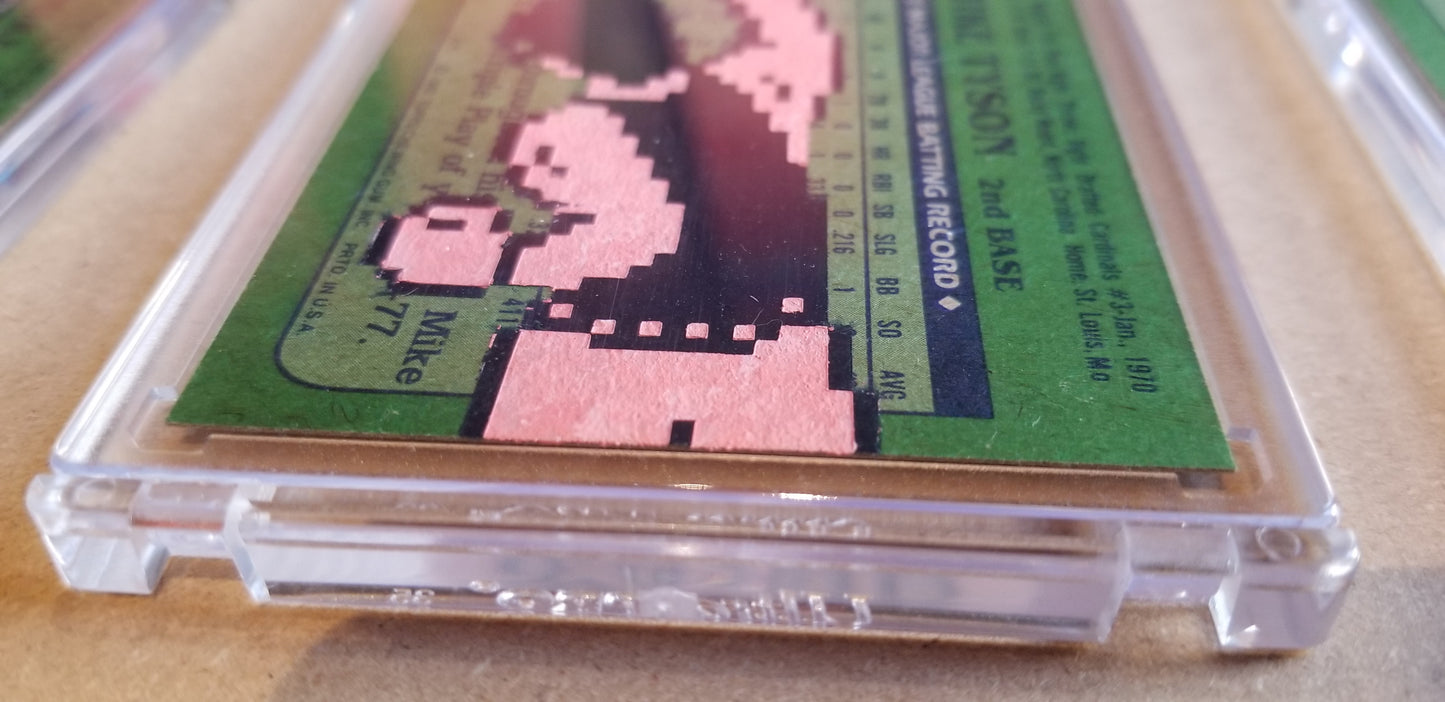 Baseball card art by Matthew Lee Rosen (aka Matthew Rosen) - Gum Stick Collector Cards - Mike Tyson's Punch Out