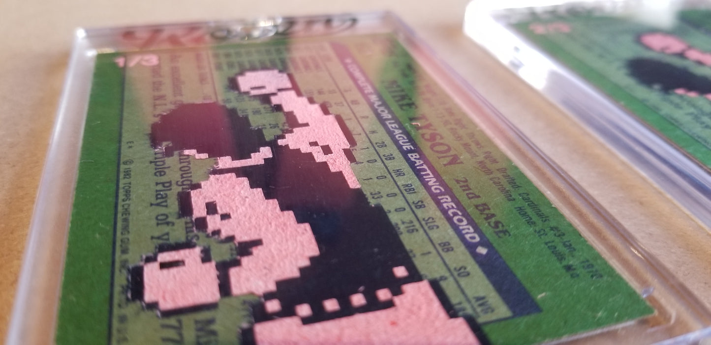 Baseball card art by Matthew Lee Rosen (aka Matthew Rosen) - Gum Stick Collector Cards - Mike Tyson's Punch Out