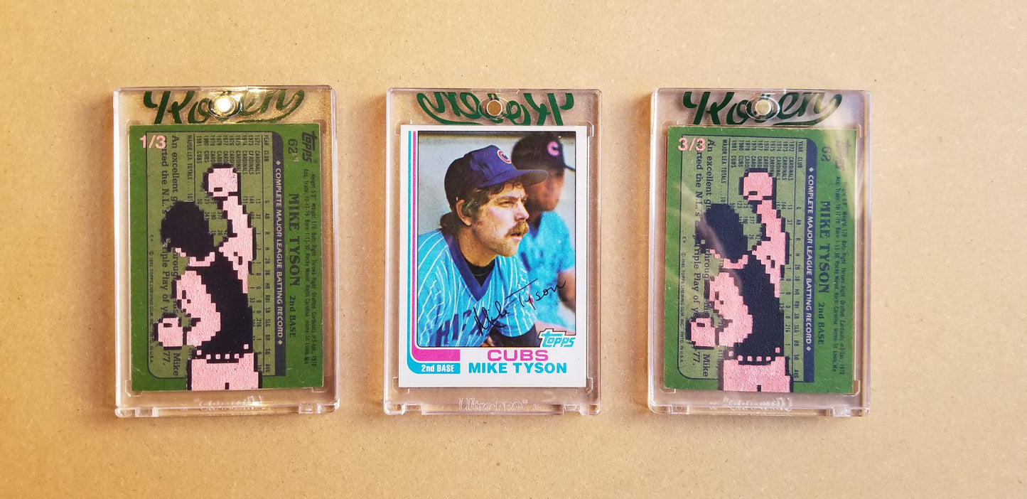 Baseball card art by Matthew Lee Rosen (aka Matthew Rosen) - Gum Stick Collector Cards - Mike Tyson's Punch Out